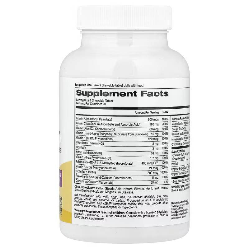 50+ Women Multivitamin + Supporting Herbs, Mixed Berry , 90 Chewable Tablets Луцк - изображение 2