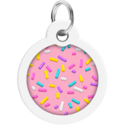 Адресник для тварин WAUDOG Smart ID з QR паспортом "Маршмеллоу", круг 30 мм (230-0214) Вінниця - фото 2