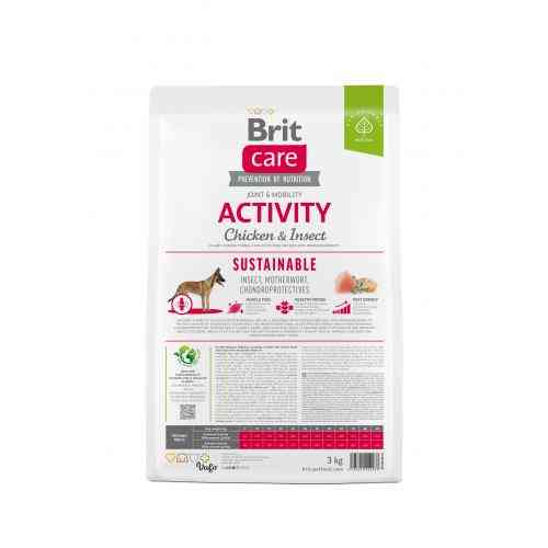 Корм сухой Brit Care Dog Sustainable Activity для взрослых собак с повышенной активностью с курицей и насекомыми 3 кг Киев