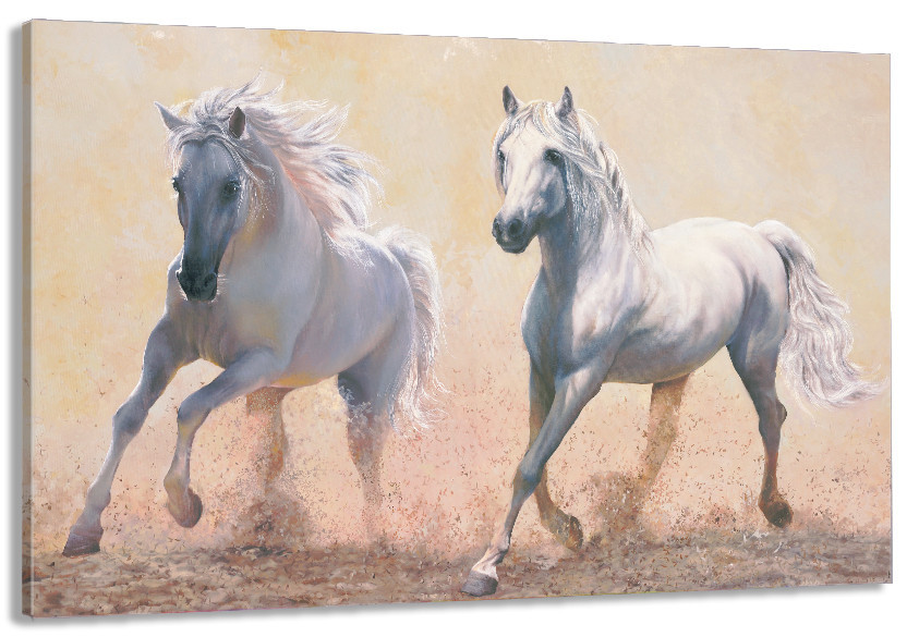 Картина полотно у вітальню / спальню   Пара Коней     MLP_258 ( 60х30см ) 50x100 см Київ - фото 1