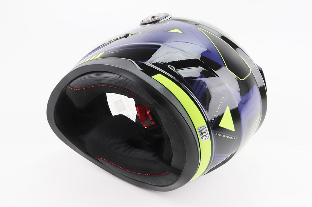 Шолом інтеграл, закритий BLD-М65 S (55-56см), ЧОРНИЙ/НЕОНОВО-ЖОВТО-СИНІЙ Киев - изображение 2