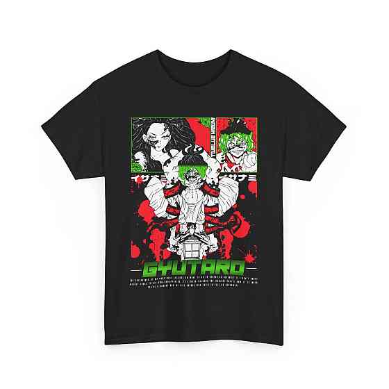 Футболка з аніме принтом Гйутаро Дакі Демон Кіллер оверсайз (S/M/L) Чорний AnimeJ0200 Дніпро