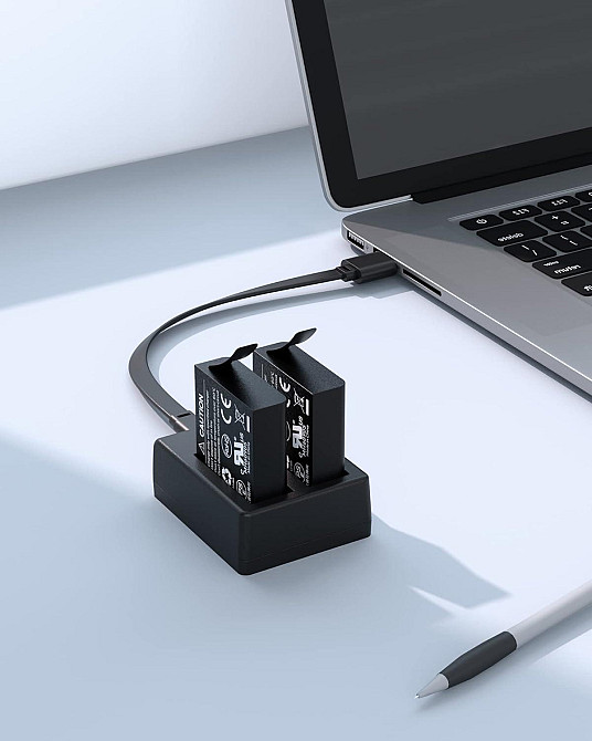 Зарядний пристрій для екшн-камери з 2 акумуляторами Surfola АВ30 Луцк - изображение 3