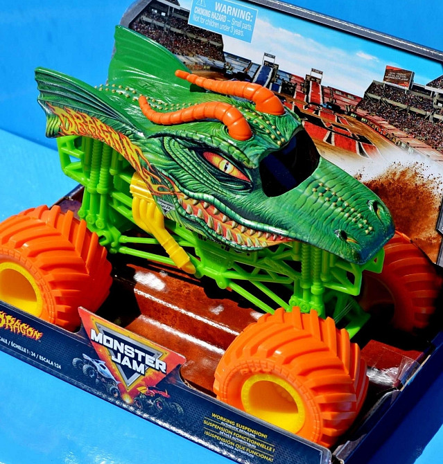 Машинка 19 см Monster Jam Dragon великий monster trucks Джип Харьков - изображение 3