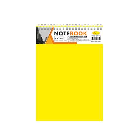 Блокнот А5 В-БП5-80, 80 листов, пружина сверху Желтый Винница