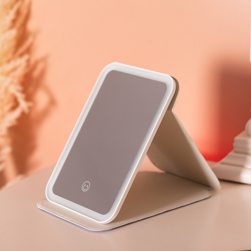 Yiwu Дзеркало з лед підсвічуванням настільне складне 19.5х13.5 см косметичне для макіяжу HP-10- Коломыя - изображение 9