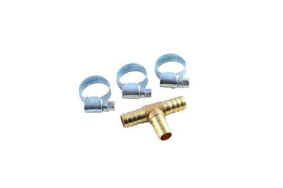 Т-подібний перехідник "ялинка" 10мм + хомути для кріплення (в блістері) Одеса