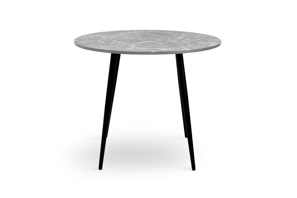 Стіл Слот D-90,УФ мармур сірий /чорні ноги Київ - фото 1