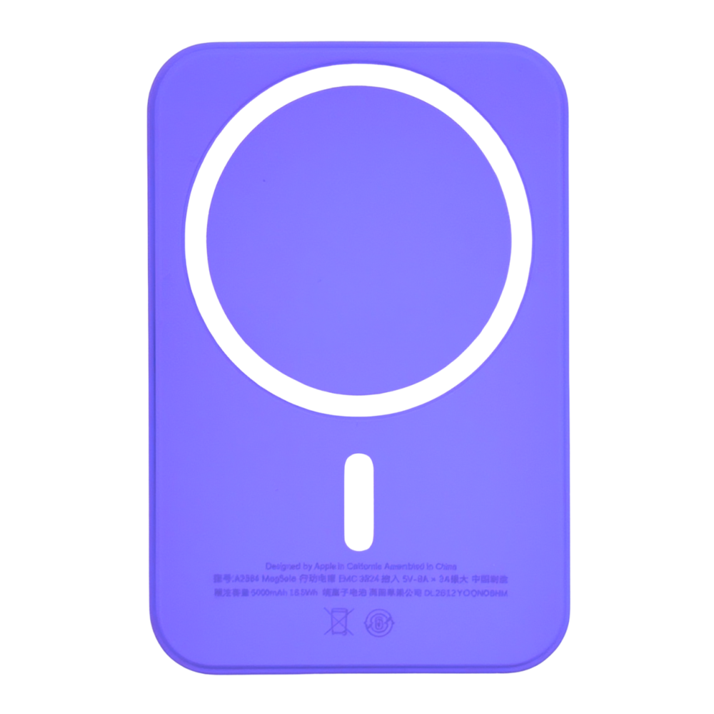 Павербанк 5000мАч для смартфона з бездротовою магнітною зарядкою, бездротовий Power Bank для iPhone магсейф Purple Кам'янець-Подільський - фото 1