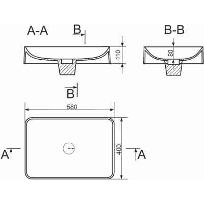 Раковина GRANADO Fredes white (gbs0305) Вінниця