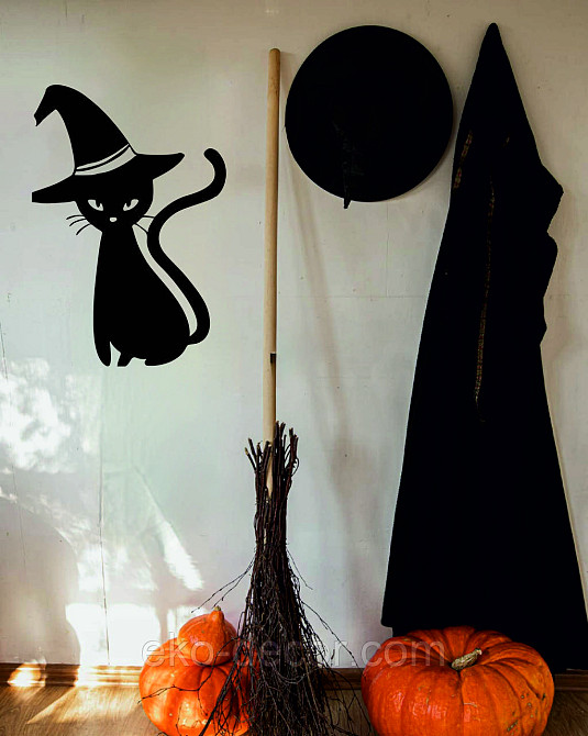 Декоративное настенное Панно «Кот», Декор на стену 70*48 см, Черный Киев - изображение 7