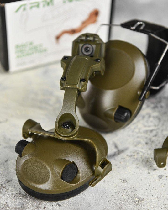 Тактические активные наушники комплект S6 крепление на шлем каску чебурашка Одесса - изображение 2