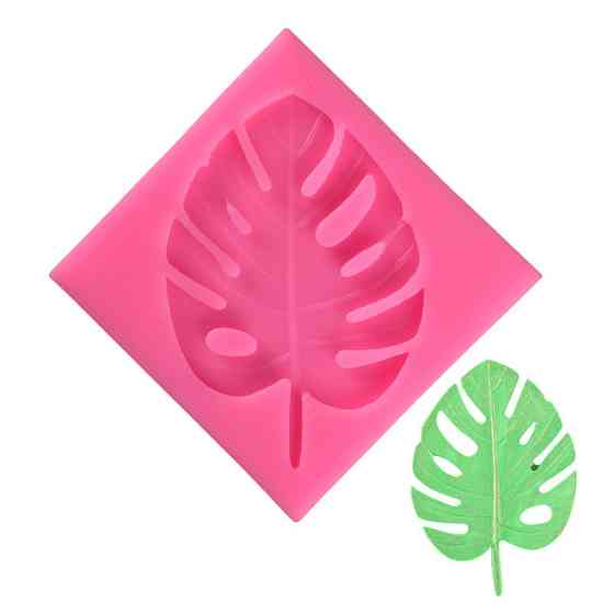 Силиконовый молд Листок 67 на 69 мм розовый Киев