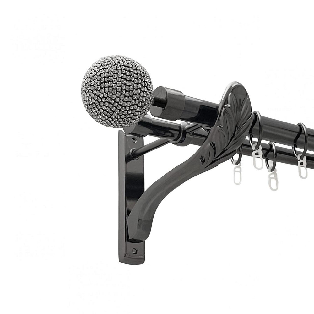 Карниз Orvit Емпреса металевий дворядний ретро гладка труба кільце металеве Онікс 25\19 мм 160 см (00-00021487) Львів - фото 1