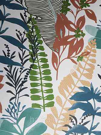 Шпалери флізелінові Decoprint Good Vibes 0.53х10 молодіжні дитячі тропіки рослини листя квіти на білому Київ