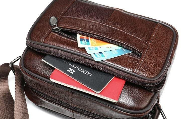 Сумка мужская флотар кожаная Vintage 14988 Коричневая Киев - изображение 8