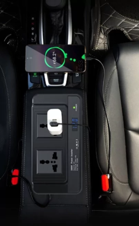 Инвертор автомобильный XO XC-37 12V–220V 200W 2AC 2USB Type-C PD 20W Киев