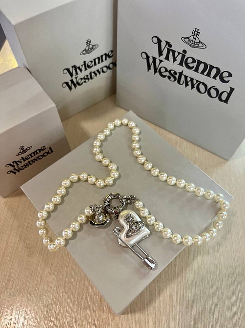 Жемчужное колье Vivienne Westwood с подвеской сердце и жемчугом Майорка Одесса - изображение 4