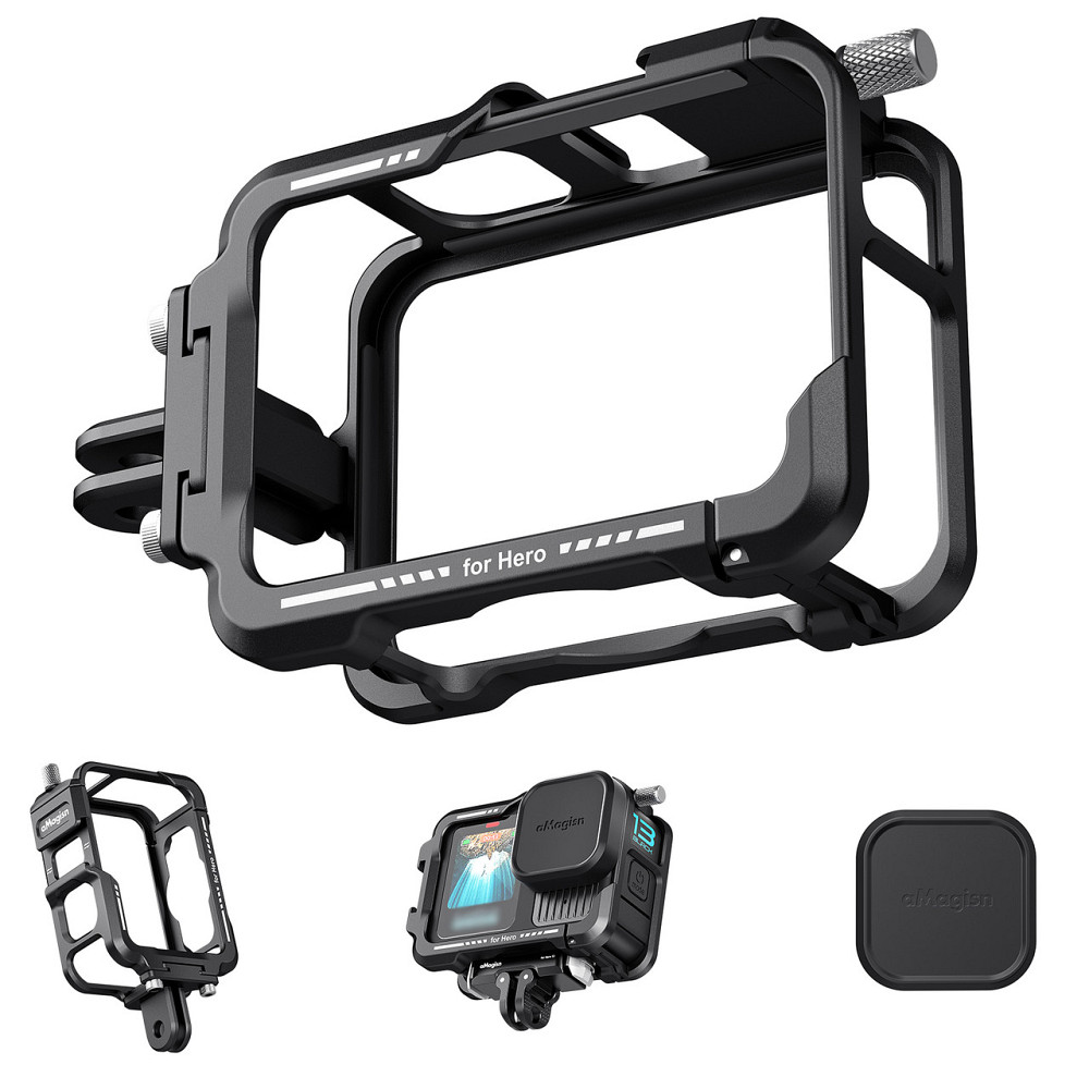 Рамка GoPro 13/12/11/10/9 алюмінієва вертикальна/горизонтальна з ковпачком aMagisn AP09 Київ - фото 1