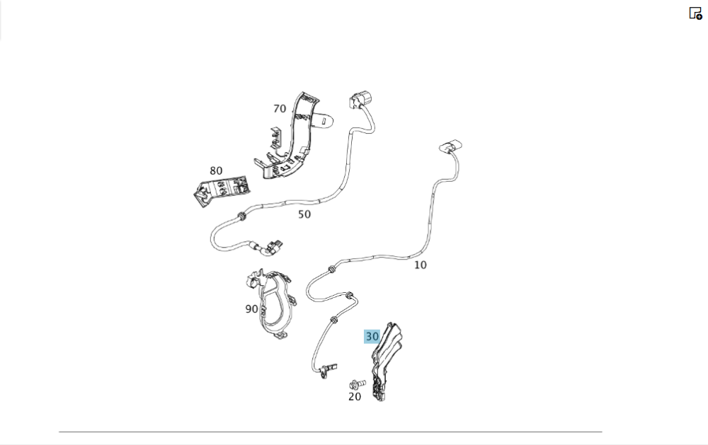 Mercedes-Benz  A2465460843 Тримач дроту ABS заднього правого колеса CLA Shooting Brake X117 CLA C117 GLA X156 A-class W176 B-class W242 B-class W246 Одесса - изображение 2