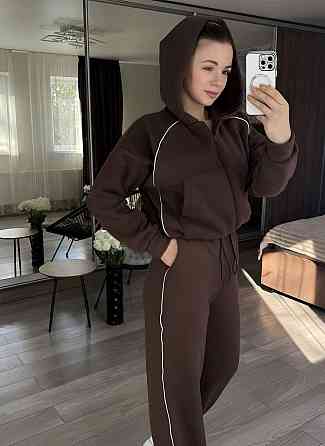 Женский теплый прогулочный костюм двойка с дабл флиса полар Одесса