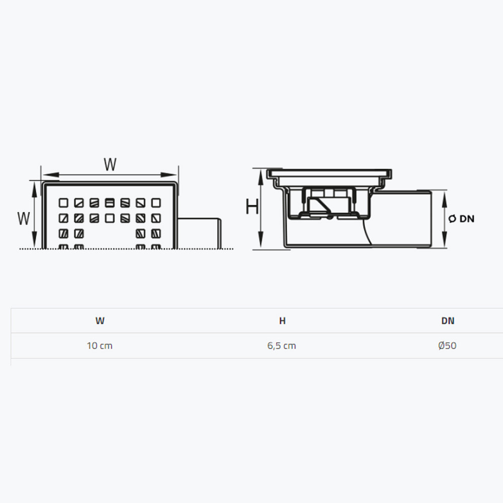 Трап душевой TILLO TM207 10х10см (000026797) Киев - изображение 3