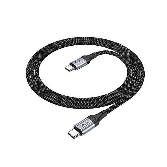 Кабель HOCO X102 Type-C to Type-C 3A, 1m, nylon, aluminum connectors, Black (6942007608787) Киев