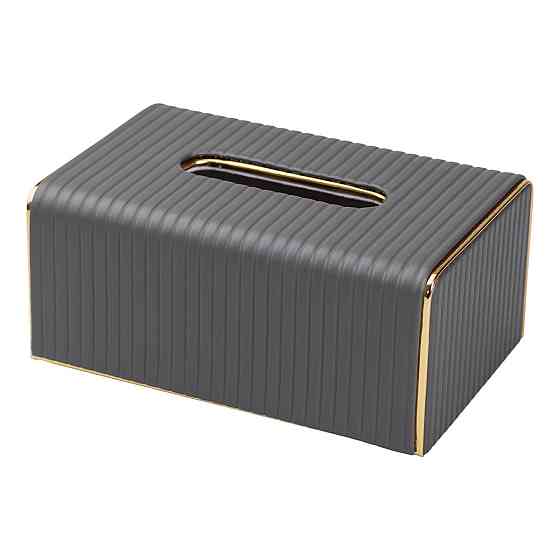 Серветниця з еко шкіри 21.5х13х9 см органайзер для кафе і ресторанів Сірий HP-3-203G Коломия