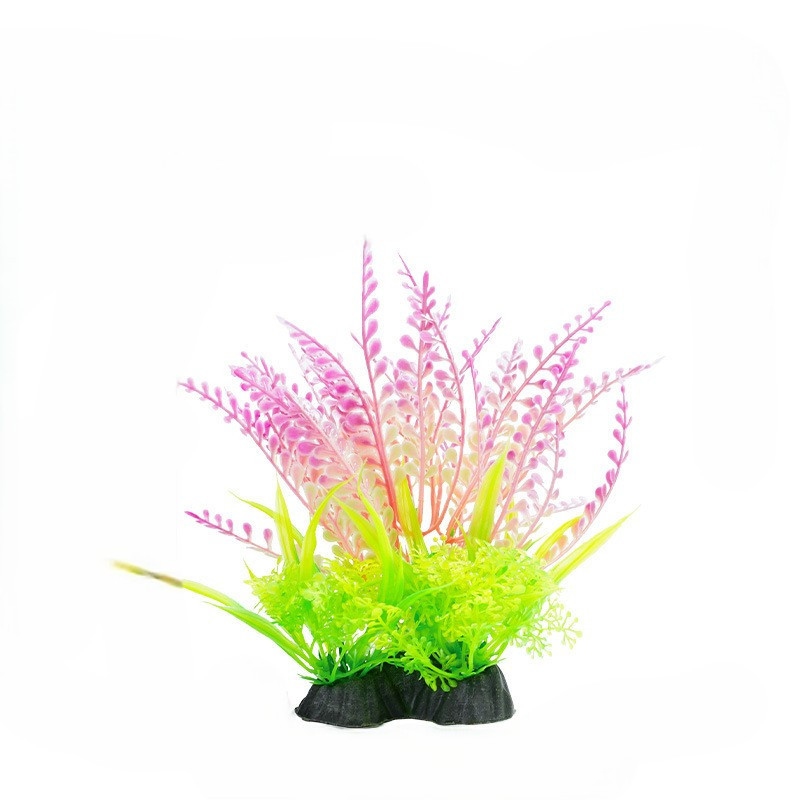 Искусственные растения для аквариума 14 см салатово-розовый Киев - изображение 3
