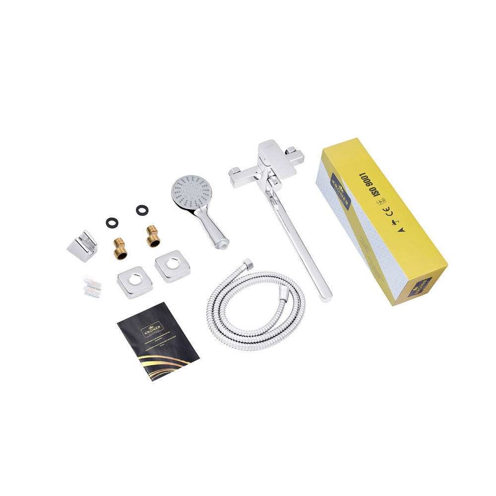 Змішувач для ванни Kroner KRM Ems - C070 з душовим гарнітуром, хром Київ - фото 7