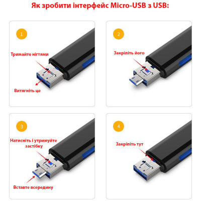 Зчитувач флеш-карт Dynamode 3-in-1 (D-188) Вінниця - фото 9