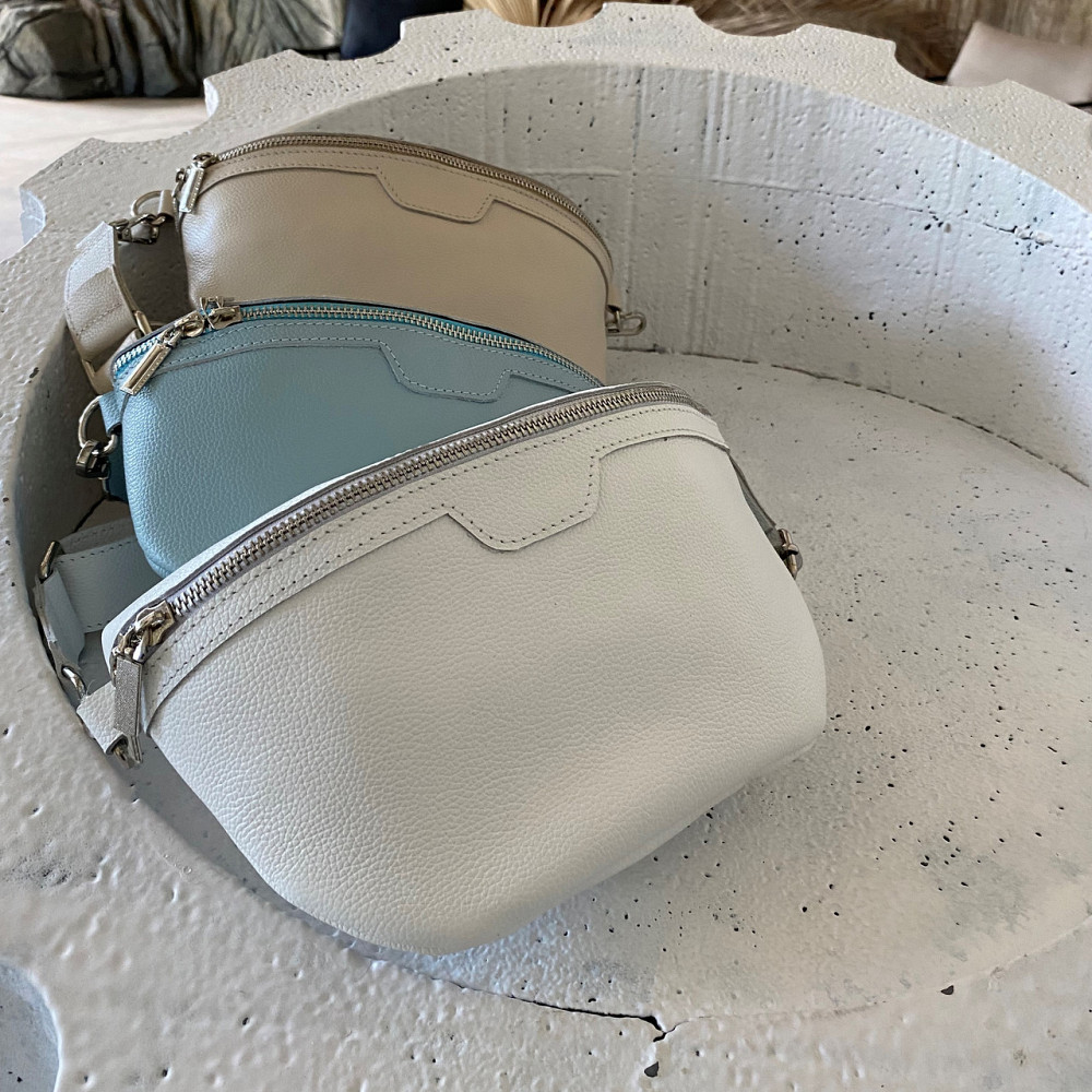 Шкіряна бананка жіноча, поясна якісна класична на кожен день, білаMasterSem Київ - фото 6