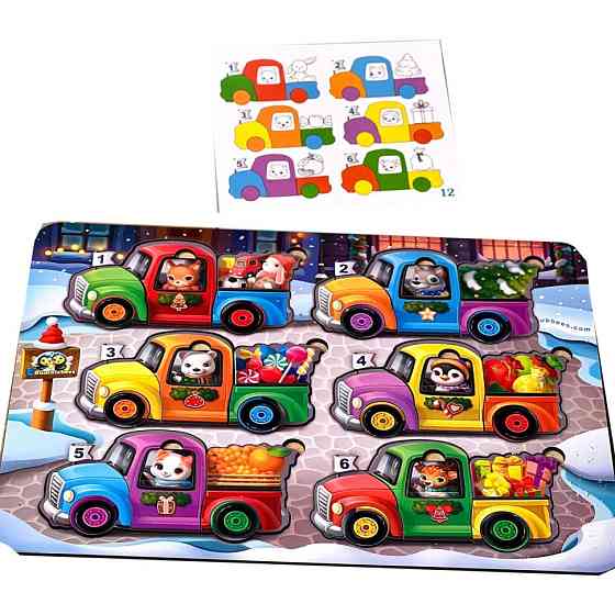 Деревянная игра с карточками 