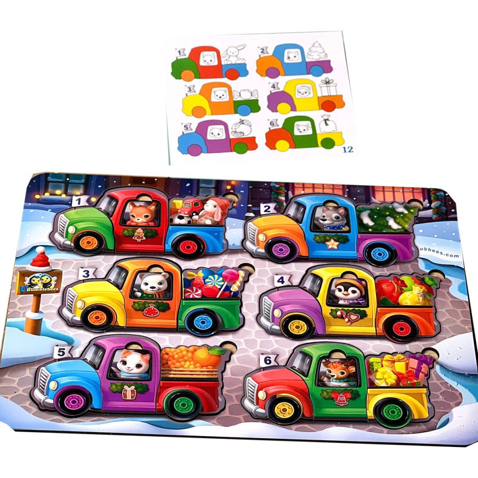 Деревянная игра с карточками 