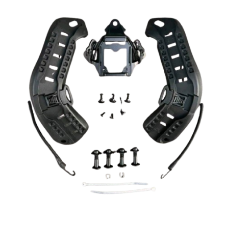 Рейкове кріплення (планка) + кронштейн NVG платформа (шрауд) на бронешлем Mich2000 з вухами (Чорний) Київ