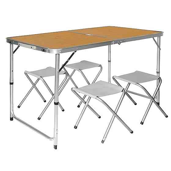 Складной стол для пикника 4 стула,120х70х60см,Бамбук SBR Киев