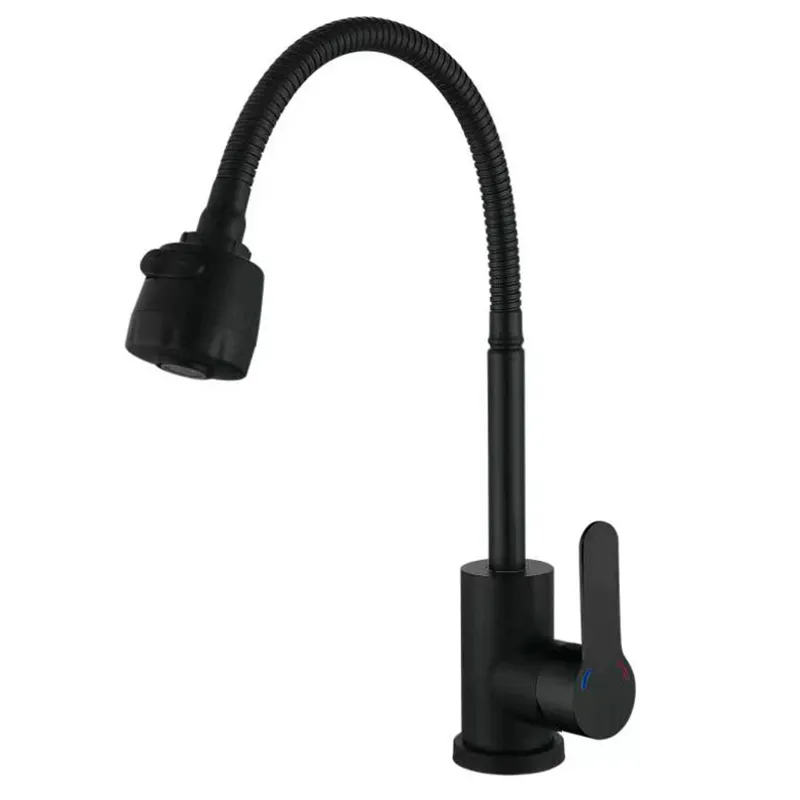 Кухонний змішувач Zerix DAX-011 Black Reflector із нержавіючої сталі SUS304 (ZX4822) Харків - фото 1