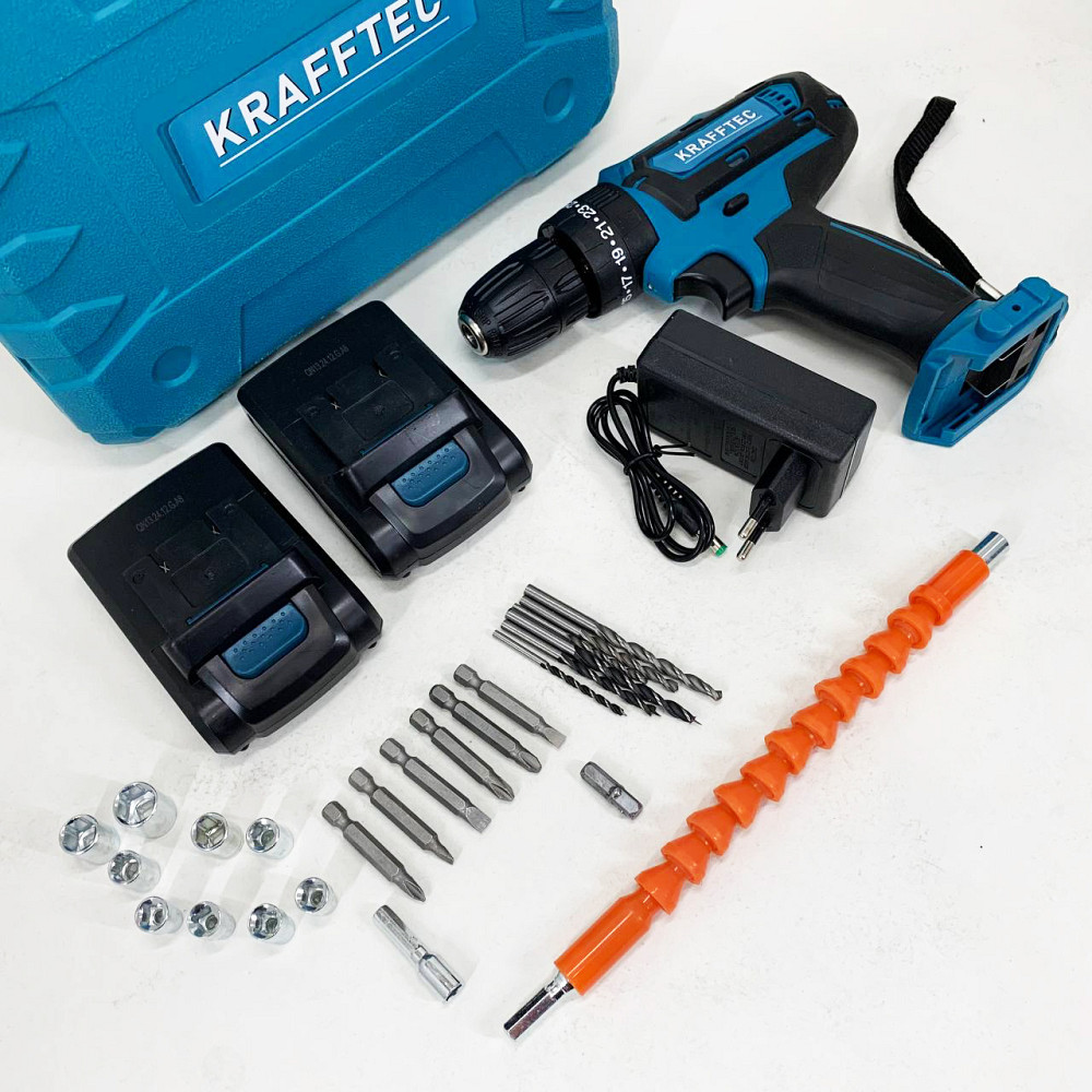 Шуруповерт з різними насадками та пристосуваннями, Акумуляторний шуруповерт з насадками в кейсі BC-15 Львів - фото 16