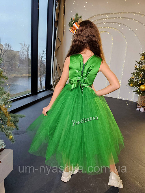 Зелене дитяче пишне плаття Ялинка з блискітками Кривий Ріг - фото 10