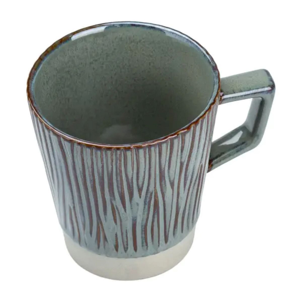 TS Kitchen Чашка порцелянова для чаю та кави 300 мл у стилі ретро Зелена HP7208GR Київ - фото 2