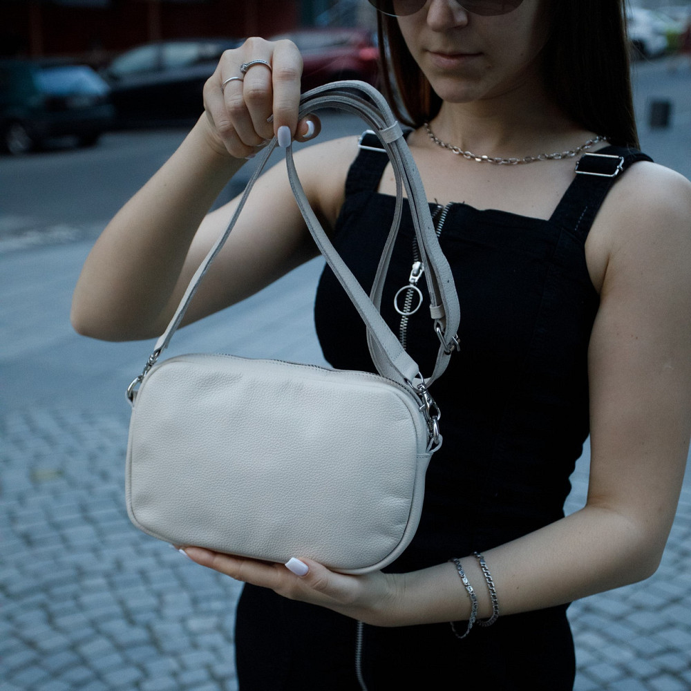 Сумка женская клатч через плечо кожаная повседневная бежевыйMasterSem Киев - изображение 1