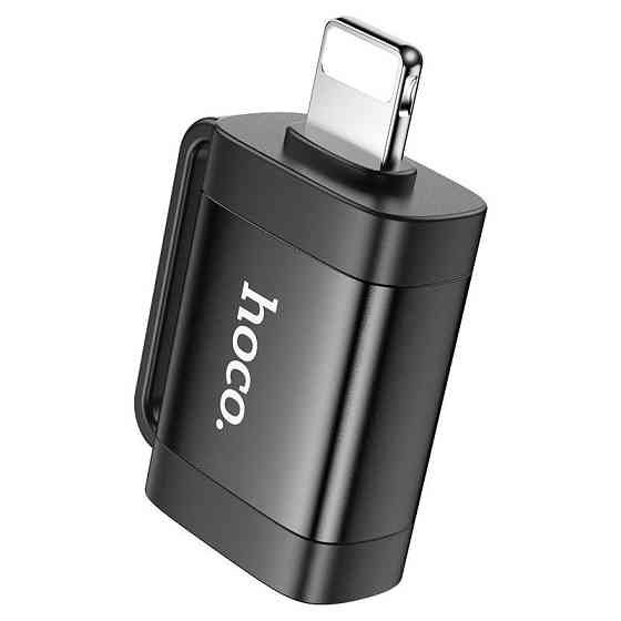 Адаптер HOCO UA31A iP male to USB female OTG adapter Black Одесса