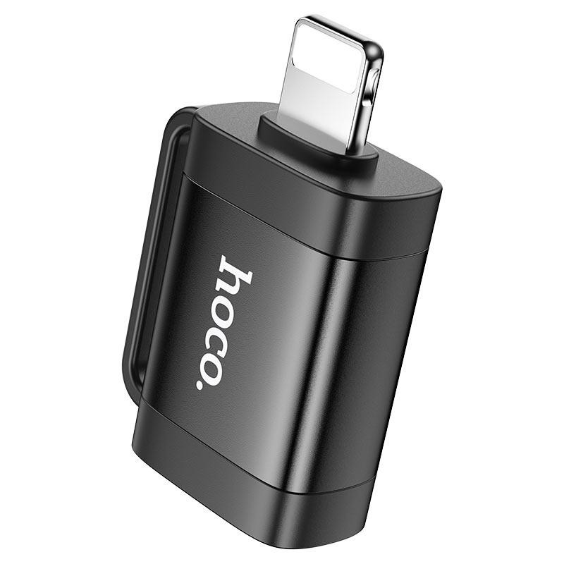 Адаптер HOCO UA31A iP male to USB female OTG adapter Black Одеса - фото 3