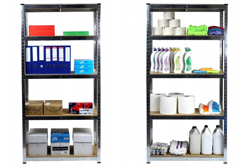 Стеллаж металлический 180x90x30 5 полок (серый) Киев - изображение 6