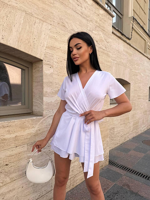 Женская романтическая вечерняя комбинезон-платье софт Одесса - изображение 6