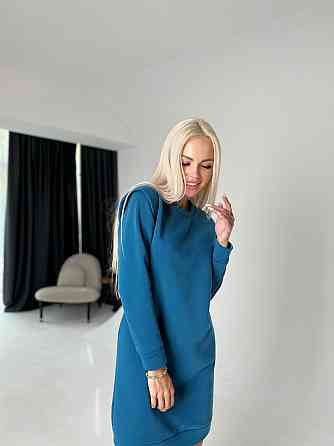 Тепла жіноча сукня спортивна "Cassie" оптом | Норма і батал | Розпродаж моделі Морська хвиля, 42-44 Київ