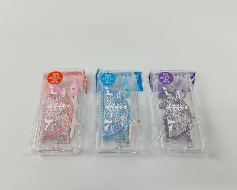 Набір для креслення NoJF-9002 (у прозр. пласт. футл., 7 передм.) (1 шт.) Харків - фото 4