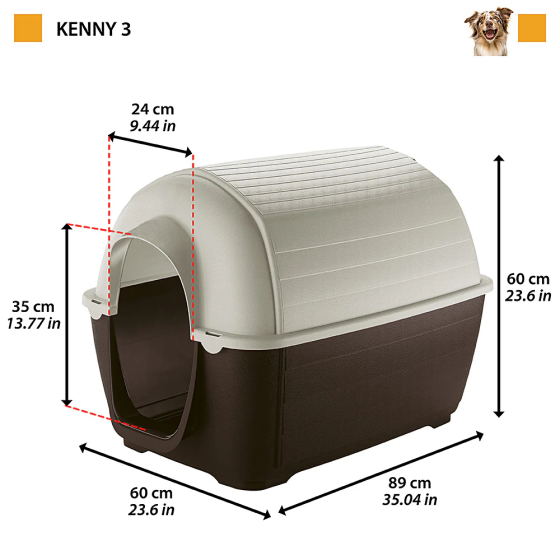 Будка для собак Ferplast Kenny (Ферпласт Кенні) 60 x 89 x h 60 см — 03 Запоріжжя