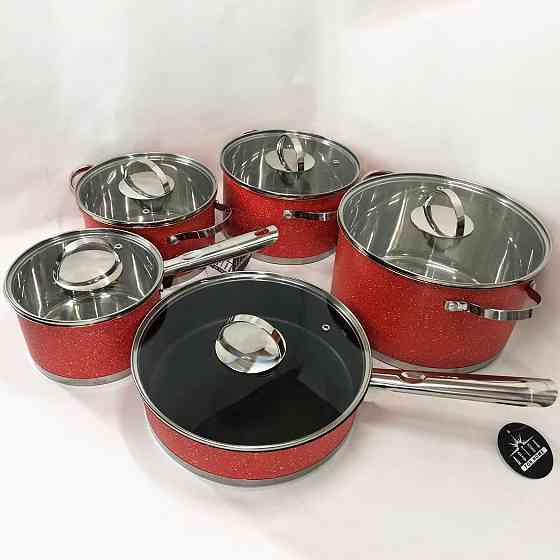 Хороші каструлі, Набір високих каструль, Каструлі посуд для електричних плит, Набір каструль зі сталі JP-48 Івано-Франківськ