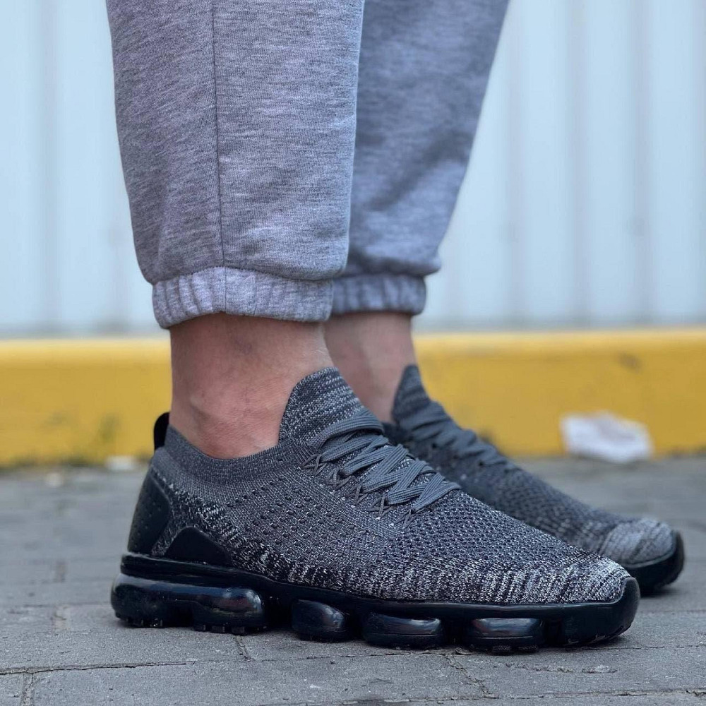 Кросівки в стилі N!ke VaporMax Сірі Чоловічі Чорні (розміри: 42,44,45) — 801 Дніпро - фото 7
